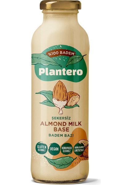 Plantero Badem Sütü Bazı Konsantre (250Gr, %100 Badem, Şekersiz) PLANTARO BİTKİ BAZLI SÜTLERDE %20 İNDİRİM.