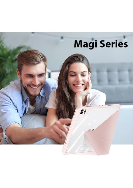 iPad Pro 11 2022-2021-2020-2018 Kılıf Magi Series Kalem Tutuculu Uyku Modlu Kapaklı Kılıf