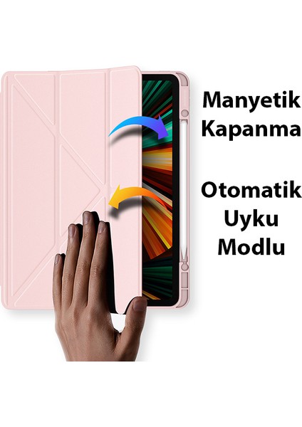 iPad Pro 11 2022-2021-2020-2018 Kılıf Magi Series Kalem Tutuculu Uyku Modlu Kapaklı Kılıf