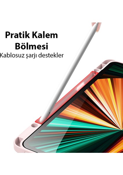 iPad Pro 11 2022-2021-2020-2018 Kılıf Magi Series Kalem Tutuculu Uyku Modlu Kapaklı Kılıf