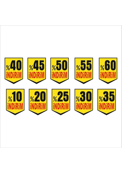 Dönkart % Indirim Levhası 35 x 50 cm 3mm Dekota Üzerine Çift Taraflı Uv Baskı (Model 1)