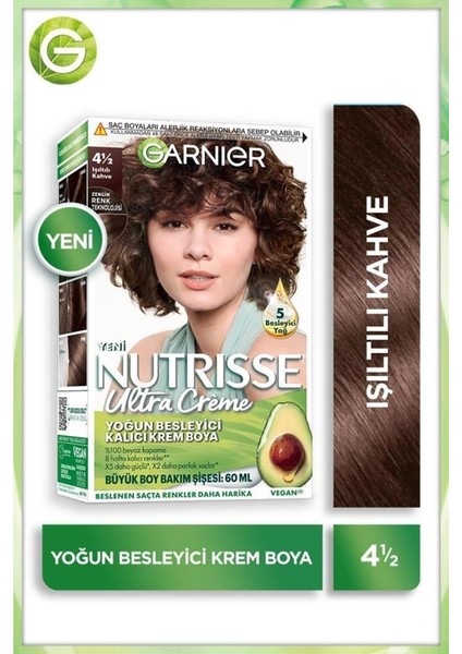 Nutrisse Ultra Krem Saç Boyası 4 1:2 Işıltılı Kahve X2 Boyama Seti fiyatları