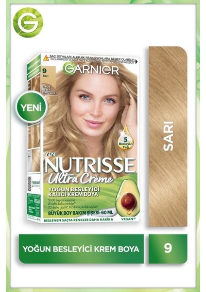 Nutrisse Ultra Krem Saç Boyası 9 Sarı-Boyama Seti