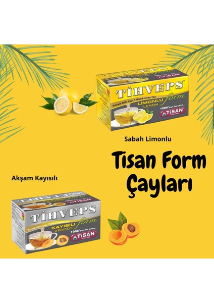 Tihveps Kayısılı ve Limonlu Form Çayı Seti