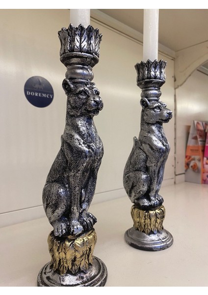 Dekoratif 2li Aslan Mumluk Biblo fırsatları