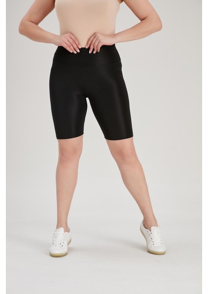 Büyük Beden Biker Siyah Tayt - Toparlayıcı Şort Tayt -Sıkılaştırıcı Spor Tayt - Yüksek Bel Spor Tayt fiyatları