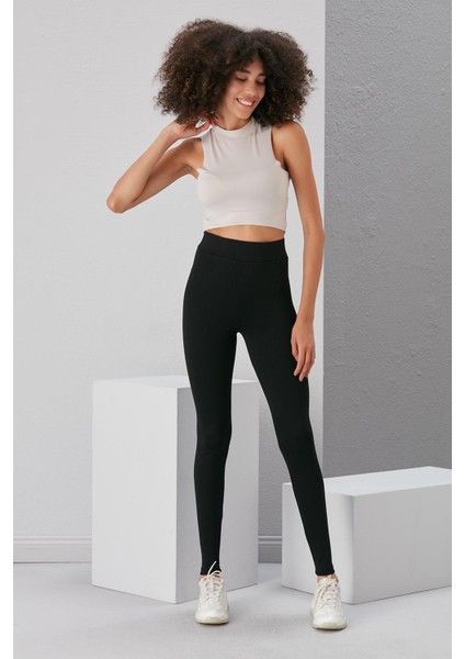 Siyah Tayt, Klasik Toparlayıcı Çelik Örme Kumaş indirimleri