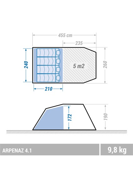 Quechua 4 Kişilik Kamp Çadırı Aprenaz 4.1 Fiyatı