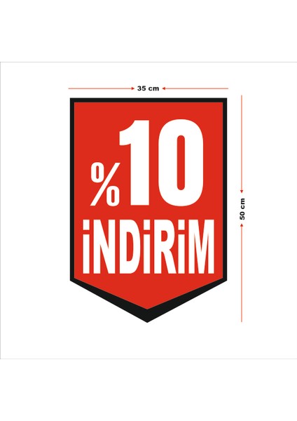 Dönkart % Indirim Levhası 35 x 50 cm 3mm Dekota Üzerine Çift Taraflı Uv Baskı (Model 4)