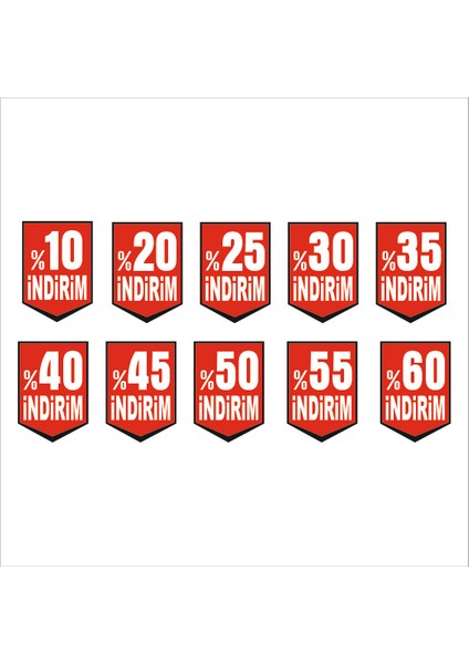 Dönkart % Indirim Levhası 35 x 50 cm 3mm Dekota Üzerine Çift Taraflı Uv Baskı (Model 4)