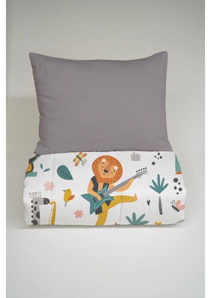 Baskılı Yorgan Seti (100x150 Cm) - Iconic Serisi - Hayvanlı Müzik Grubu modelleri