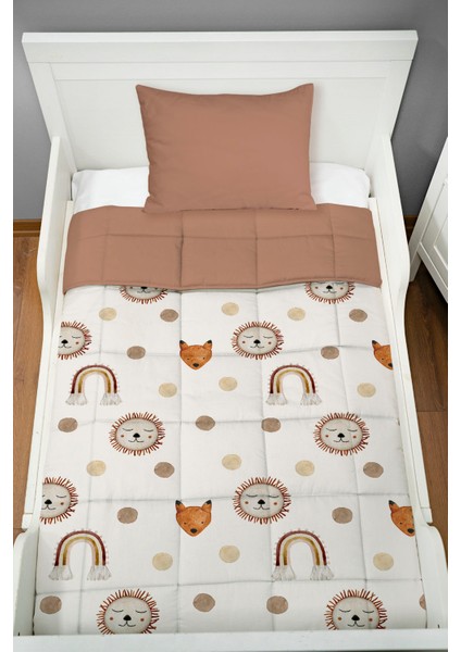 Bebek Yorgan Seti (95X145 Cm) - Iconic Serisi - Vintage Aslan ve Gökkuşağı fiyatları