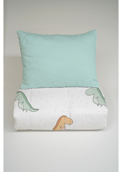 Bebek Yorgan Seti (95X145 Cm) - Iconic Serisi - Renkli Dinozorlar modelleri