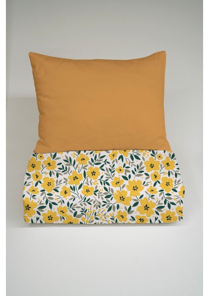 Montessori Yorgan Seti (95X195 Cm) - Iconic Serisi - Sarı Minik Çiçekler modelleri