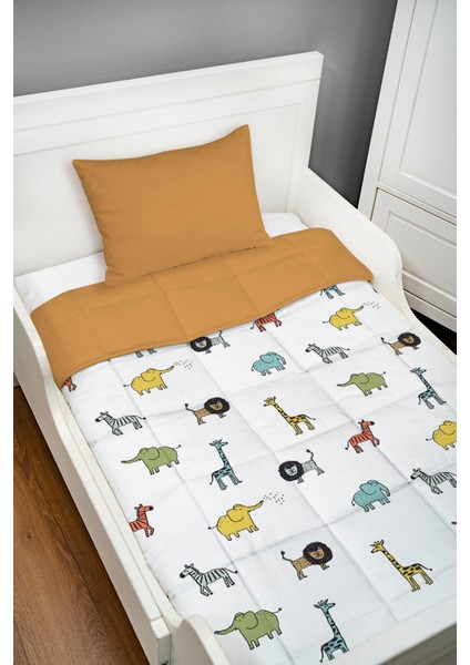 Bebek Yorgan Seti (95X145 Cm) - Iconic Serisi - Doodle Animal