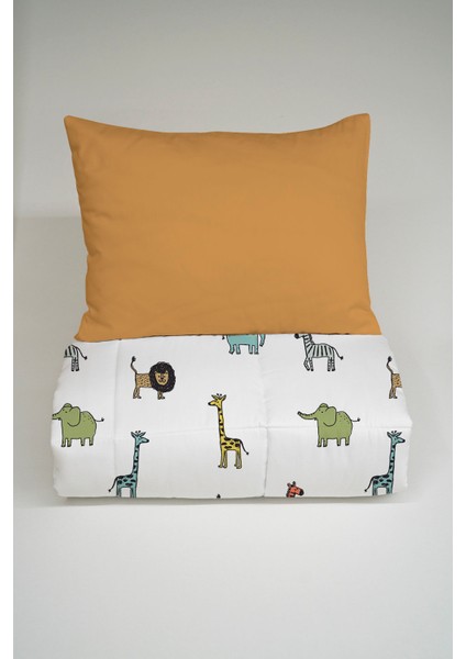 Bebek Yorgan Seti (95X145 Cm) - Iconic Serisi - Doodle Animal modelleri