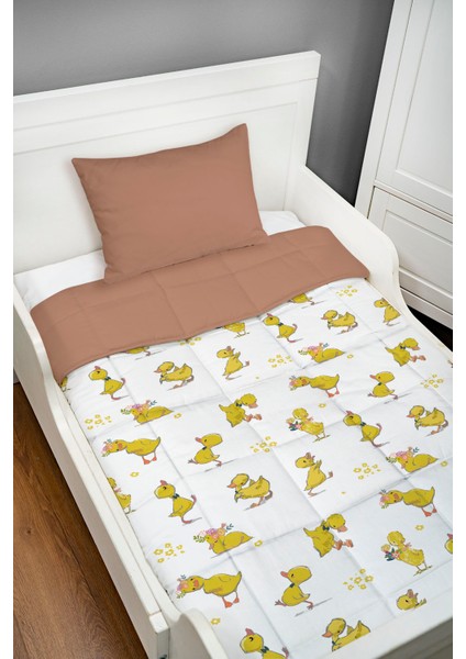 Bebek Yorgan Seti (95X145 Cm) - Iconic Serisi - Eğlenceli Ördekler