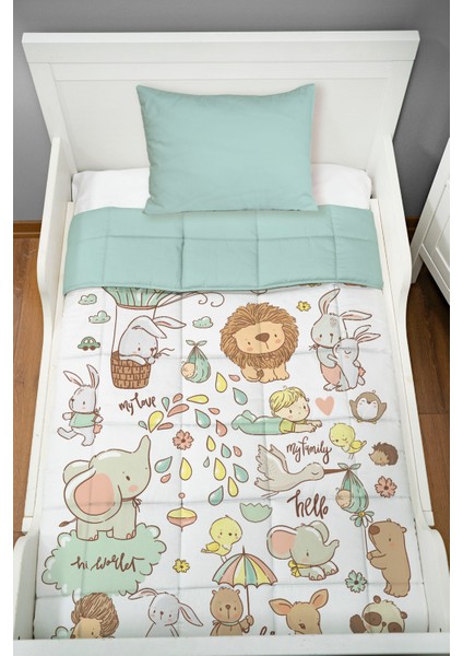 Montessori Yorgan Seti (95X195 Cm) - Iconic Serisi - Sevimli Hayvanat Bahçesi fiyatları