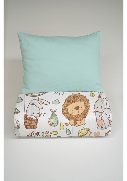 Montessori Yorgan Seti (95X195 Cm) - Iconic Serisi - Sevimli Hayvanat Bahçesi modelleri