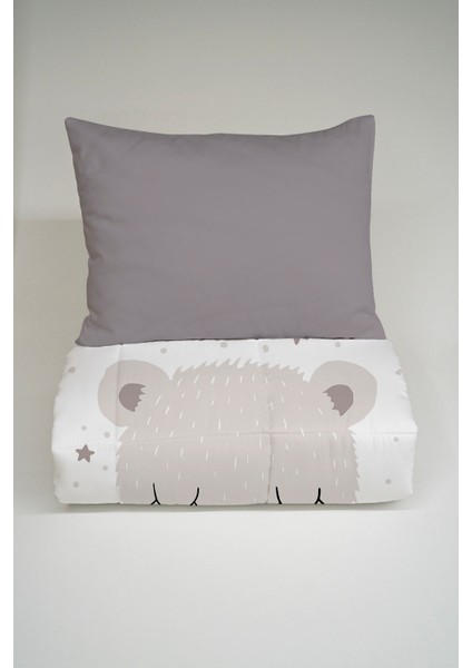 Baskılı Yorgan Seti (100x150 Cm) - Iconic Serisi - Kahverengi Kulaklı Ayıcık modelleri