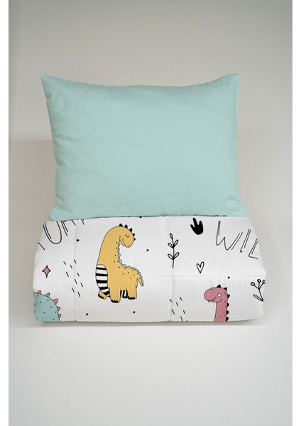 Montessori Yorgan Seti (95X195 Cm) - Iconic Serisi - Şirin Dinozorlar modelleri