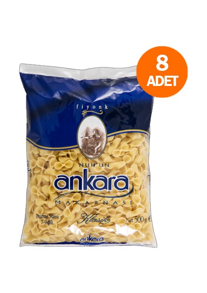 Nuh'un Ankara Fiyonk Makarna 500 gr (8 Adet)