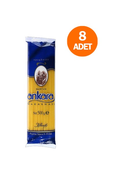 Nuh'un Ankara Spagetti Makarna 500 gr (8 Adet)