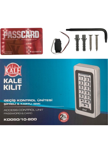 Kale Geçiş Kontrol Ünitesi Şifreli ve Kartlı (Em)