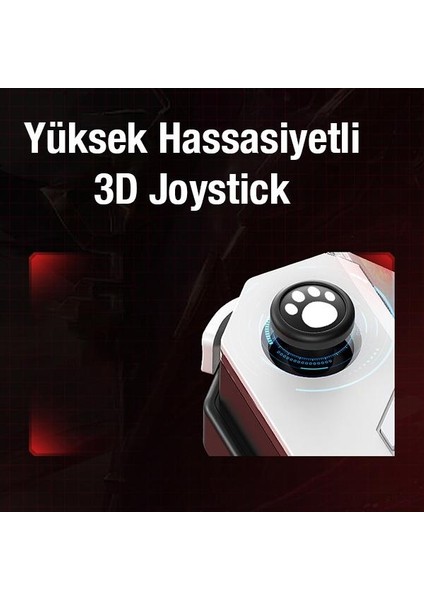 Polham 150MAH Şarjlı Bluetooth Bağlantılı Android, Ios Uym Oyuncu Kontrol Joystick ve Tetik Konsolu