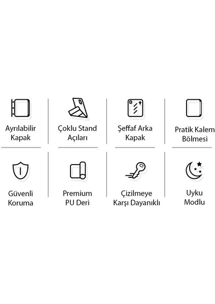Polham Kalem Tutuculu ve Uyku Modlu Apple Ipad 10.9 Inch 2022 Uyumlu Kapaklı Kılıf, Standlı Ayarlanabilir Kapaklı