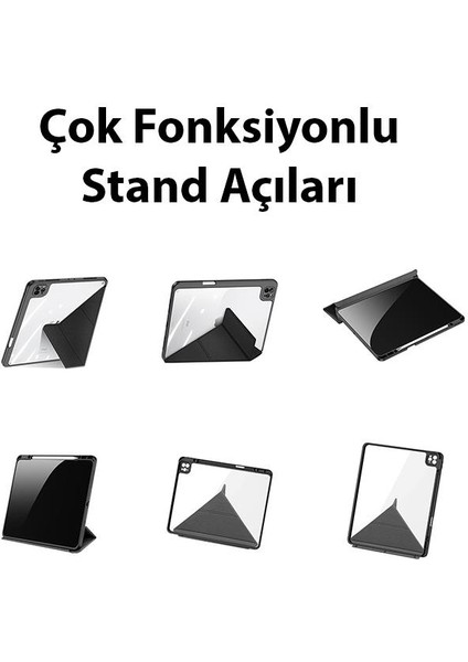 Polham Uyku Modlu Apple Ipad Pro 11 Uyumlu Kapaklı Kılıf, Çok Açılı Standlı, Kalem Bölmeli, Çizilmez indirimleri