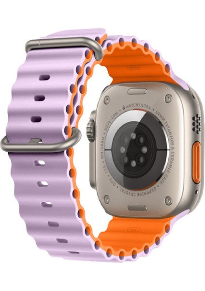Apple Watch 42-44-45-49MM Krd-28 Ocean Çift Renkli Lila Kordon