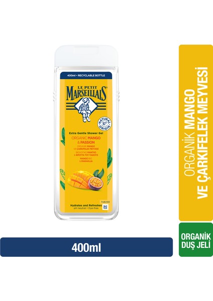 Organik Mango ve Çarkıfelek Meyvesi 400 ml Duş Jeli