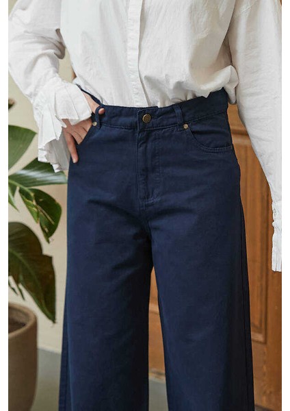 1160-BOL Paça Püsküllü Pantolon Lacivert modelleri