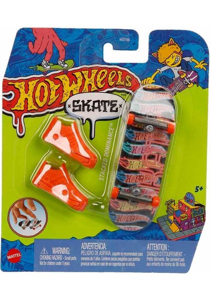 Hotwheels Hot Wheels Skate Parmak Kaykay ve Ayakkabı Paketleri HGT46 - Stacked Dominance