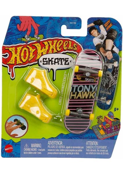 Hotwheels Hot Wheels Skate Parmak Kaykay ve Ayakkabı Paketleri HGT46 - Lined Luminescence