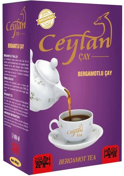 Ceylan Tea 400 gr Bergamot Aromalı Ithal Seylan Sri Lanka Ceylon Siyah Yaprak Kaçak Çay