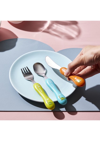 Dinazor 3 Parça Çocuk Çatal Kaşık Bıçak Seti fiyatları