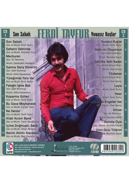 Ferdi Tayfur - Son Sabah & Yuvasız Kuşlar (2CD) Set