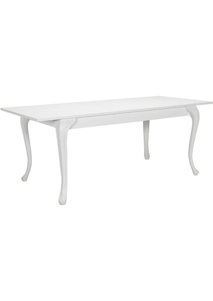 Country Yemek Masası - Mat Lake Beyaz 160-200X76X90 cm (Gxyxd) fırsatları