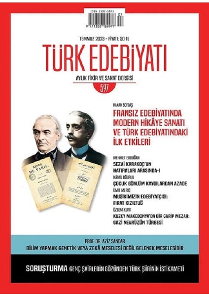 597. Sayı Temmuz 2023