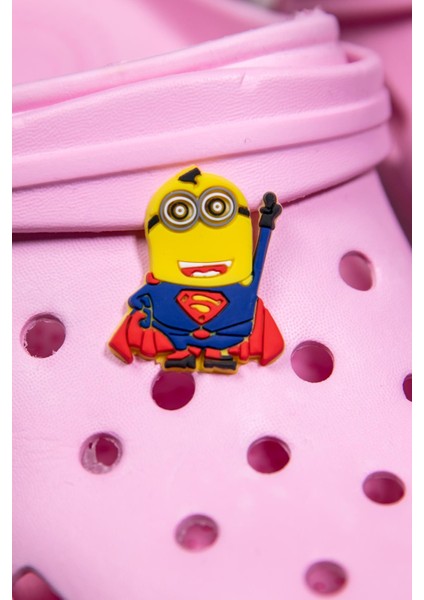 Sevimli Süpermen Minions Jibbitz Crocs Uyumlu Terlik Süsü