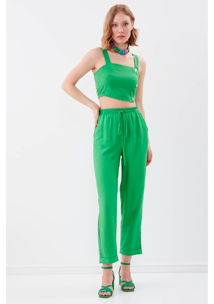 Sedef Düğmeli Sırtı Gipeli Crop Bluz modelleri