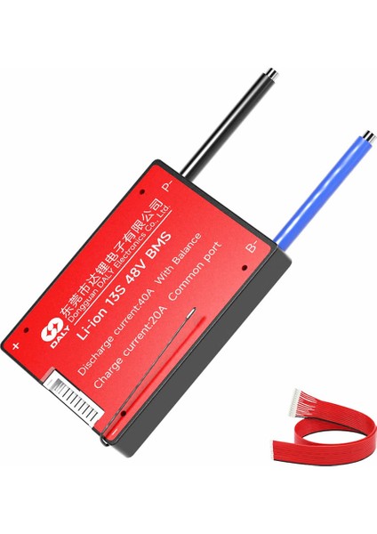 Daly Bms Li-Ion 13S 40A Balanslı – Ortak Port