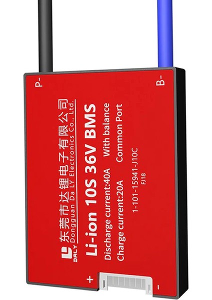 Daly Bms Li-Ion 10S 40A Balanslı – Ortak Port 0850-0028