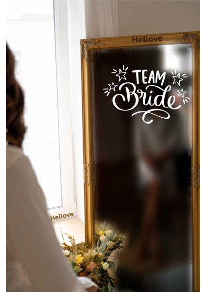 Bride To Be Yazısı Ayna Cam Sticker Team Bride Sticker Aksesuar Iz Bırakmaz Kolay Yapışır