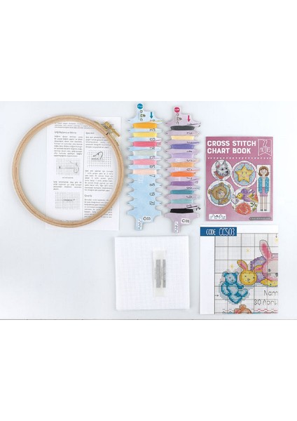 Kanaviçe Ahşap Kasnaklı Kit 18,5 cm