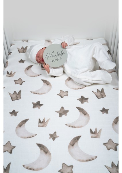 Yenidoğan Müslin Örtü ve Anı Kartları Seti - Türkçe fiyatları