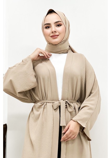 Cng Moda Büyük Beden Kuşaklı Aerbin Spor Kimono