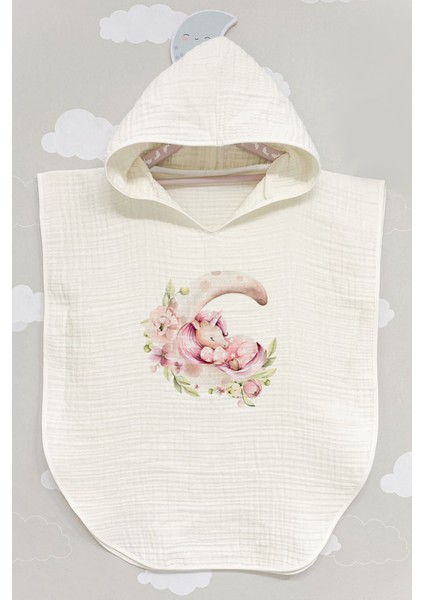 4 Kat Müslin Panço - For Baby Serisi - Ayda Uyuyan Unicorn